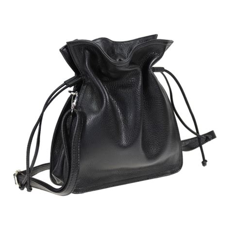 Molly Borsa Secchiello Pelle Morbida Bottalata Evo Nero Paul Hide