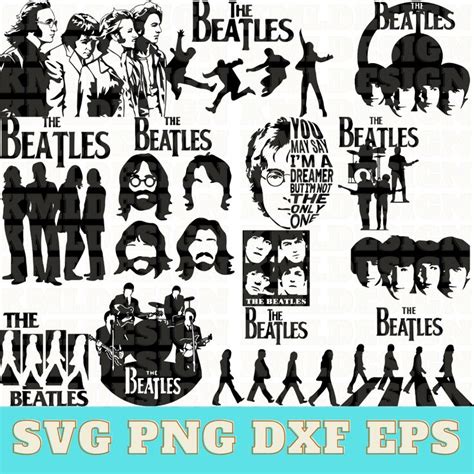 13 the Beatles Svg Bundle, the Beatles Vector, the Beatles Clipart, the ...