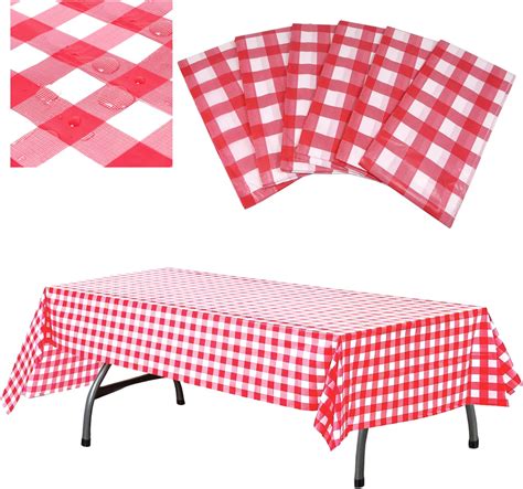 Amazon Anapoliz Plastic Checkered Tablecloth Pcs Pack