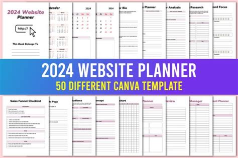 2024 Website Planner Canva Template Graphic By Designmela01 Creative