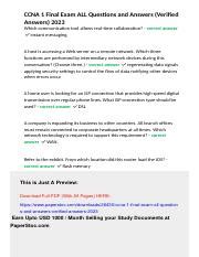 Ccna Final Exam Real Time Collaboration And Intermediary Course Hero