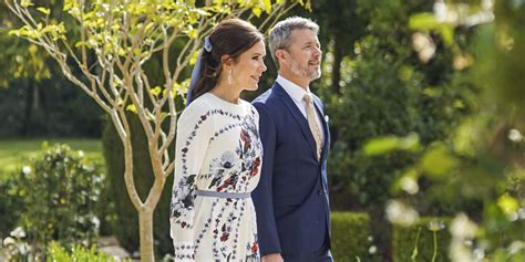 Crown Princess Mary Of Denmark Wore A Floral Gown To The Jordan Royal