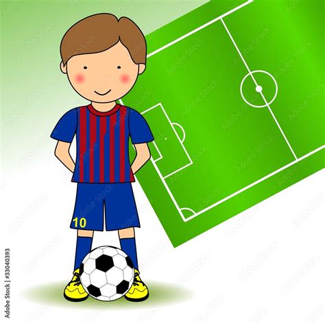 JUGADOR DE FUTBOL BARCELONA Vector De Stock Adobe Stock