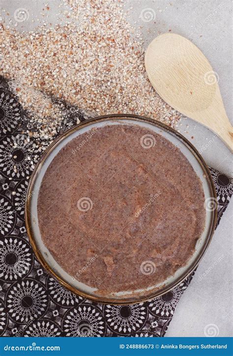 Unique Porridge Made From Pure Sorghum Known As Mabela Stock Image