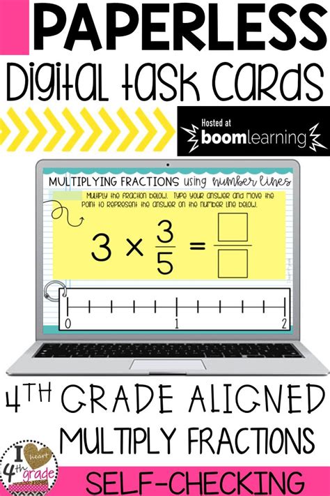 Boom Cards Multiply Fractions Using A Number Line