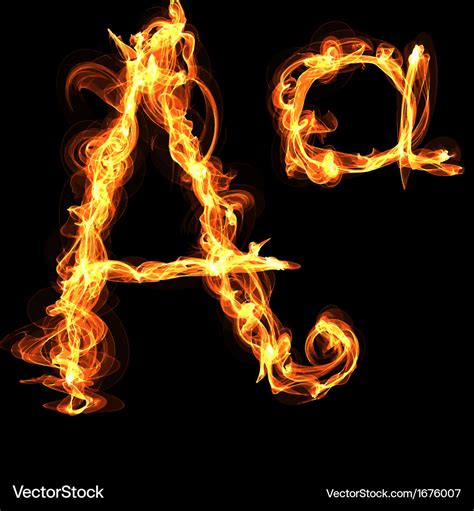 Fire Alphabet Letters