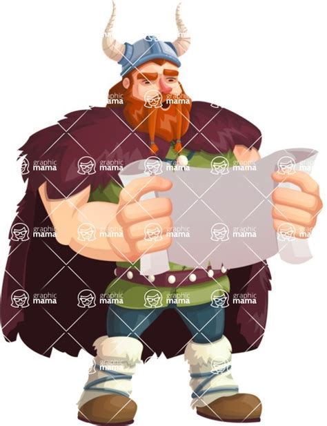 Viking Warrior Cartoon Vector Character Aka Bjorn Strong Book 3