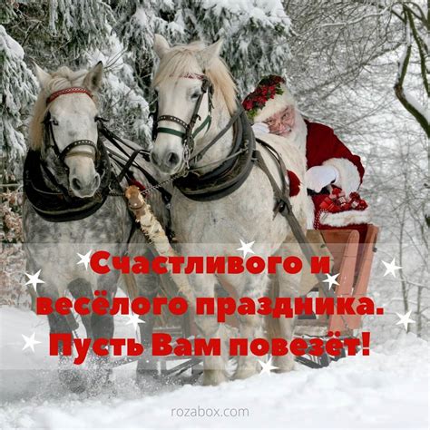 Открытка с дедом Морозом для друзей - RozaBox.com