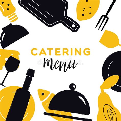 Catering Service Logo Concept Illustration Of Tray Stock Illustration Illustration Of Dinner