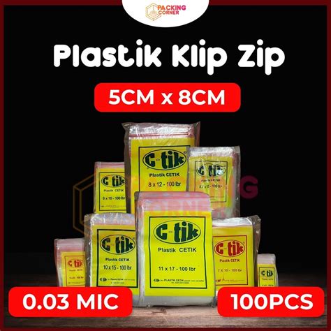 Jual Plastik Klip Bening Zip Lock Ziplock Clip Zipper Cetik Ctik Segel