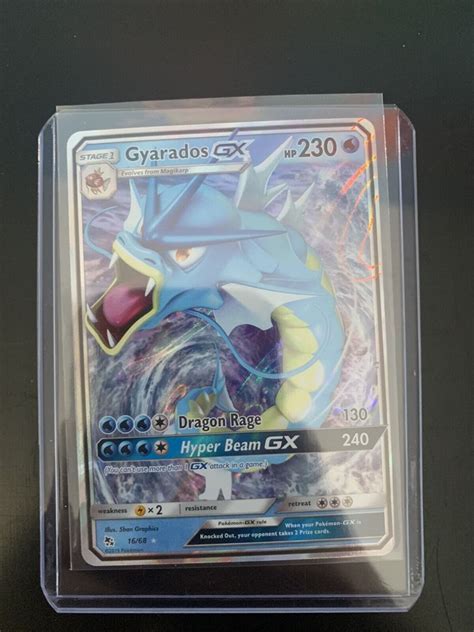 Pokemon Gyarados Gx 16 68 Hidden Fates Ultra Rare