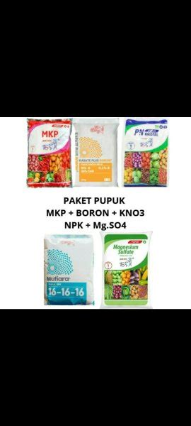 Jual Paket Pupuk Anggur Ekonomis Mkp Gr Kno Putih Gr Boron Gr