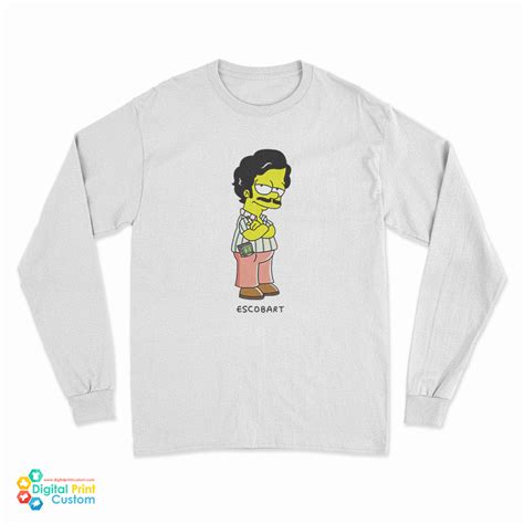 Pablo Escobar Bart Simpson Long Sleeve T Shirt