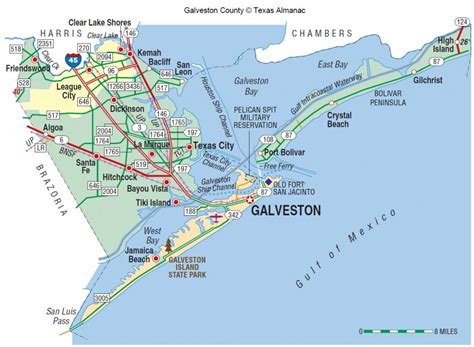 Downtown Galveston Map