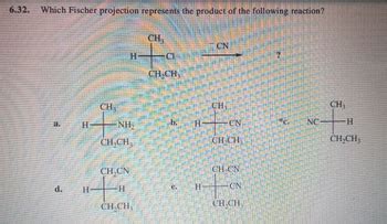 Answered Which Fischer Projection Represents The Product Of The