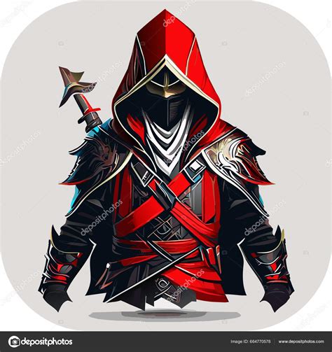 Assassin Character Vector Assassin Illustration Esports Logo Design Vector Fan Stock Vector By