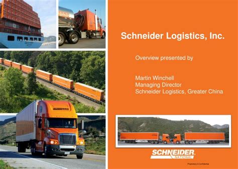 Ppt Schneider National Inc Is A North American Transportation