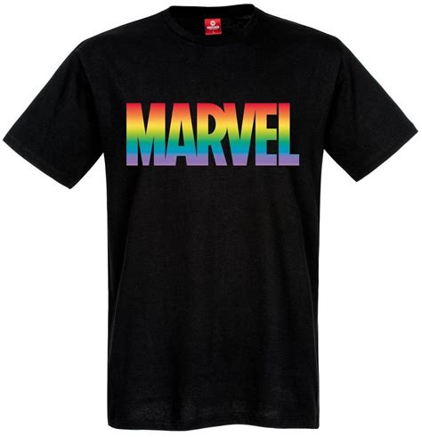 Marvel T Shirt Marvel Pride Plakativer Schriftzug Vom Marvel