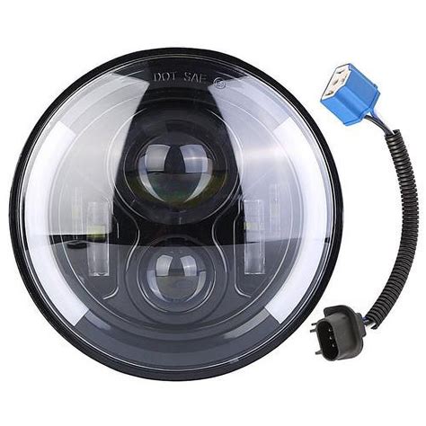 Pack Of In W Round Led Headlight Lm Halo Car Headlamp With