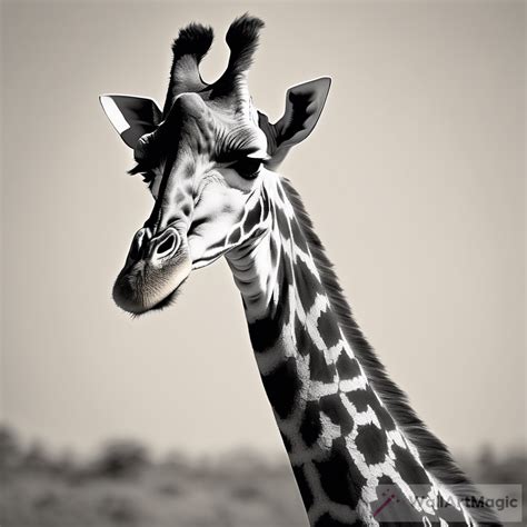 Powerful Physique: A Closeup Portrait of a Giraffe with Bodybuilder ...