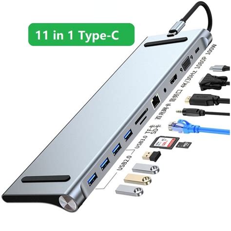 Type C Laptop Docking Station USB C Dock HDMI Compatible VGA USB Hub