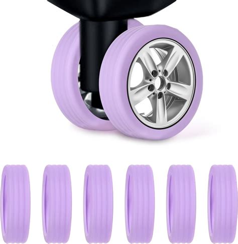 8pcs Luggage Wheel Covers Portable Suitcase Wheel Protector Covers Colorful Silicone Luggage