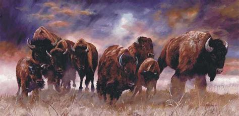 Buffalo Herd Painting