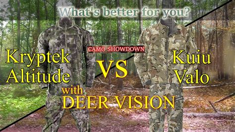 Kryptek Altitude Vs Kuiu Valo Compare Hunting Camo W Simulated Deer