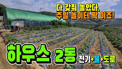 🤞하우스 2개동주말농장농막사용전기물도로접 🤞 매물 292 경북 칠곡 ㅣ군위 새동산부동산 Youtube