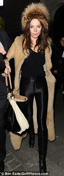 Anna Friel Wears An Unusual Furry Hat As She Enjoys A Night Out With Her Beau Rhys Ifans Daily