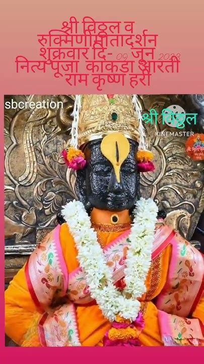 श्री विठ्ठल रुक्मिणी माता आजचे Darshan Pandurang Pandharpur Status