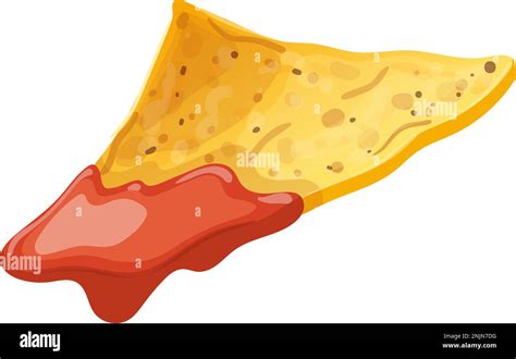 Nacho Food Mexican Cartoon Vector Illustration Color Stock Vector Image