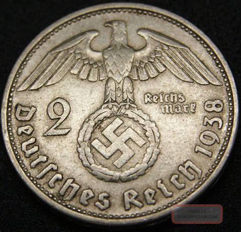 Third Reich Silver Coin 2 Reichsmark 1938 D