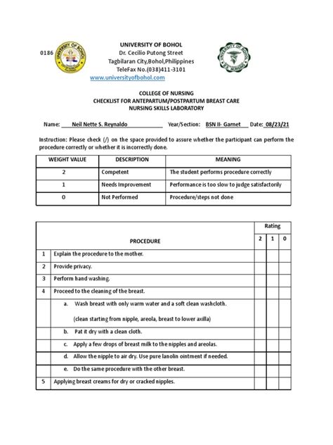 Breast Care Checklist | PDF | Breast | Bra