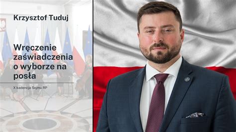 Krzysztof Tuduj Zaświadczenie o wyborze na posła X kadencji YouTube