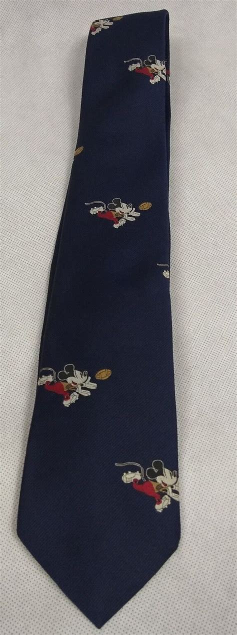 Vintage Disney Neck Tie Tie 55 Mickey Mouse Football Gem