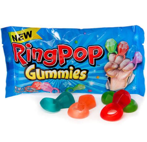 Ring Pop 12 Count Box Gummy Rings 4 Pack Delicious Flavors 41116101502