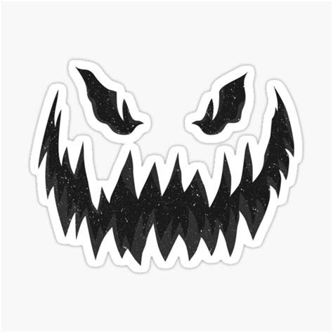 "Evil Pumpkin Scary Smile." Sticker for Sale by ArtifiedStudio | Redbubble