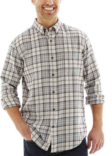 St Johns Bay St Johns Bay Long Sleeve Legacy Plaid Flannel Shirt 8