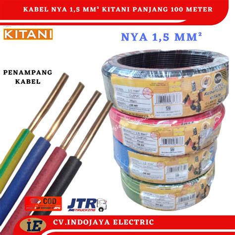 Jual Kabel NYA Kitani 1 5 Mm Panjang 100 Meter Kabel Kawat Kabel