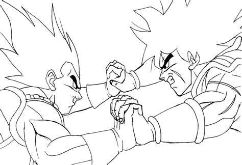 Goku And Vegeta Super Saiyan Coloring Pages