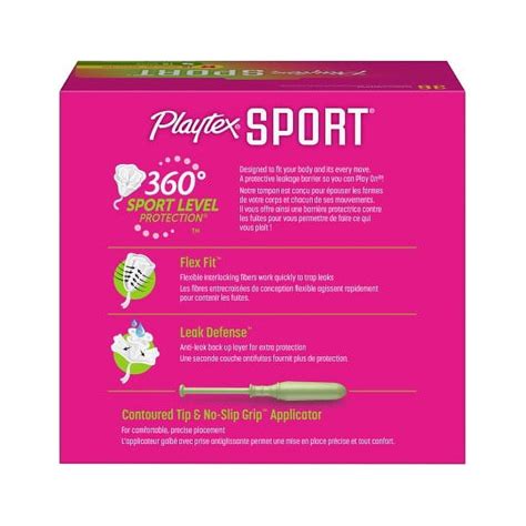 Playtex Sport Plastic Tampons Unscented Regular Super 36 Ct Best