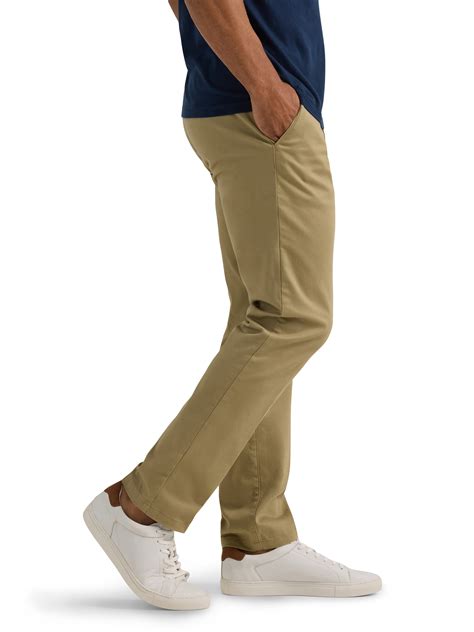 Lee® Mens Extreme Motion Flat Front Slim Straight Pant With Wrinkle