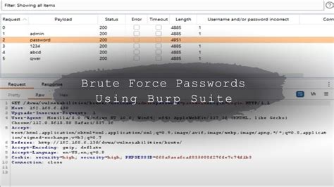 How To Brute Force Passwords Using Burp Suite Youtube