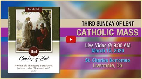 Third Sunday Of Lent Mass At St Charles March 15 2020 Youtube