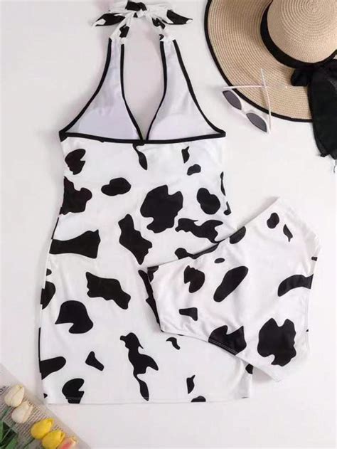 Cow Print Bikini Swimwear Shein Usa