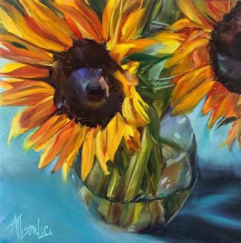 Sunflower Oil Painting On Canvas