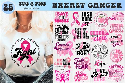 Breast Cancer Svg Bundle Breast Cancer Awareness