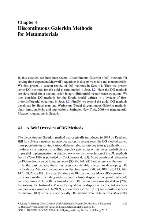 Time Domain Finite Element Methods For Maxwells Equations In