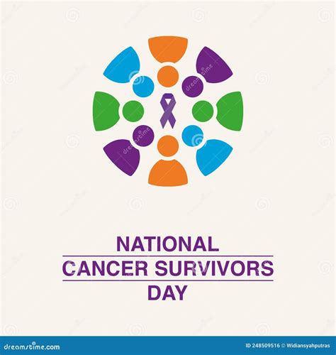 Vector Icon Of Purple Ribbon National Cancer Survivors Day Design